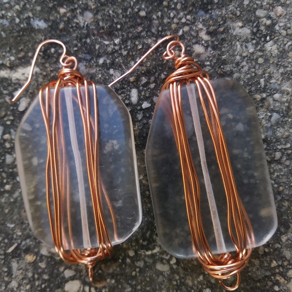 Handmade Wire-wrapped earrings